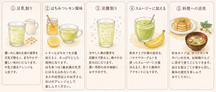 桑の葉茶を使ったアレンジ5選