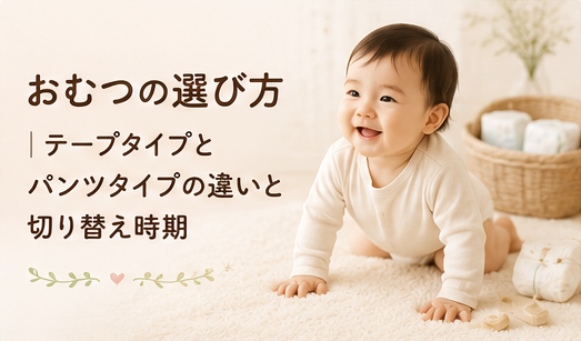 おむつの選び方|テープタイプとパンツタイプの違いと切り替え時期