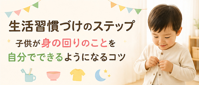 生活習慣づけのステップ｜子供が身の回りのことを自分でできるようになるコツ
