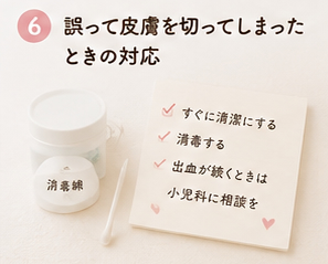 誤って皮膚を切ってしまったときの対応
