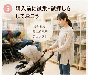 購入前に試乗・試押しをしておこう