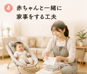 赤ちゃんと一緒に家事をする工夫