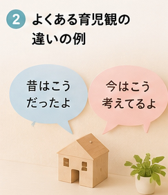 よくある育児観の違いの例