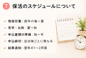 保活のスケジュールについて