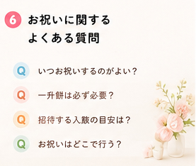お祝いに関するよくある質問