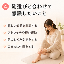 靴選びと合わせて意識したいこと