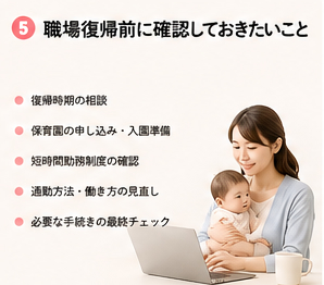 >職場復帰前に確認しておきたいこと