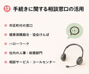 手続きに関する相談窓口の活用