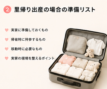 里帰り出産の場合の準備リスト