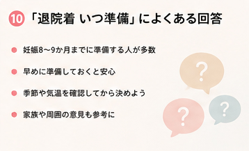「退院着 いつ準備」によくある回答