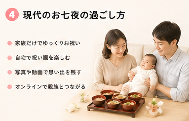 現代のお七夜の過ごし方