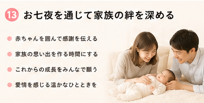お七夜を通じて家族の絆を深める
