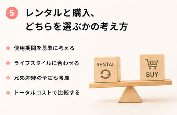 レンタルと購入、どちらを選ぶかの考え方