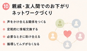 親戚・友人間でのお下がりネットワークづくり