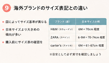 海外ブランドのサイズ表記との違い