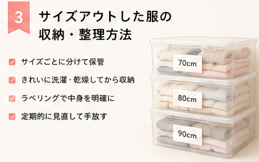 サイズアウトした服の収納・整理方法