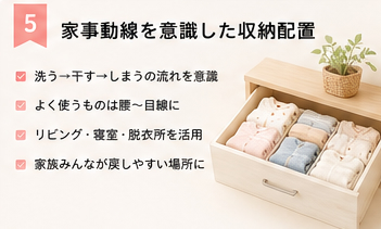 家事動線を意識した収納配置