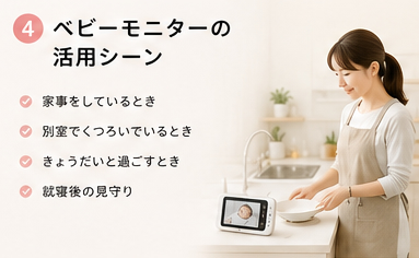 ベビーモニターの活用シーン