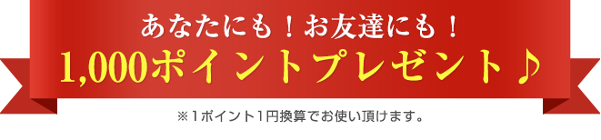 1000ポイントプレゼント