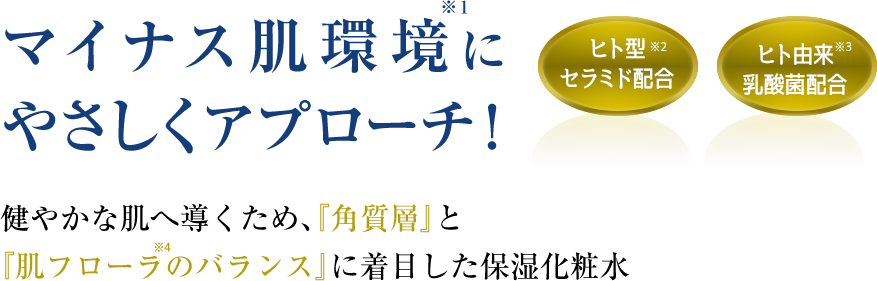 マイナス肌環境にやさしくアプローチ！